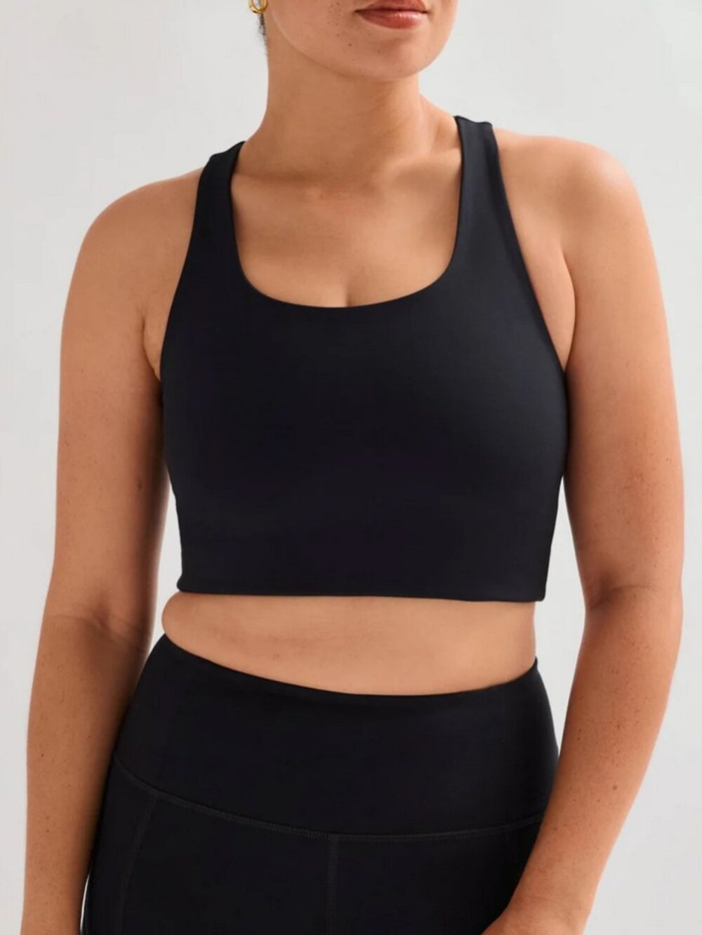 Girlfriend Collective Black Paloma Racerback Bra